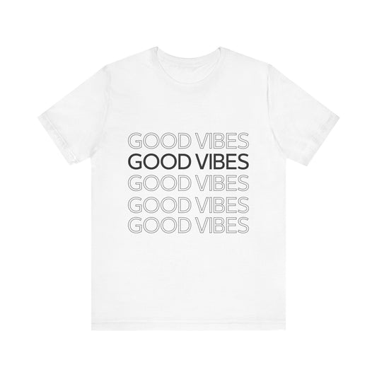 Unisex 'Good Vibes' Jersey Tee - Chill and Positive Atmosphere