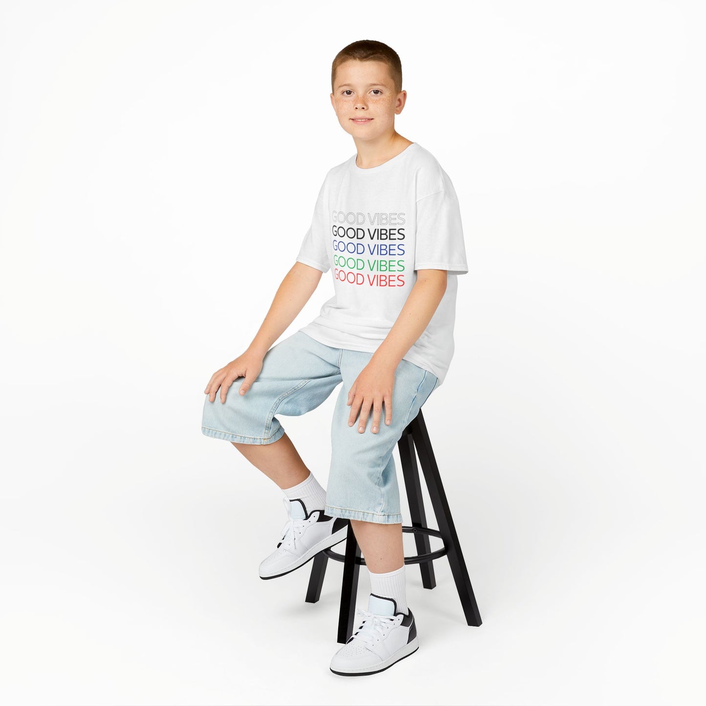 Kids Good Vibes Tee - Fun & Stylish Cotton T-Shirt for Positive Energy