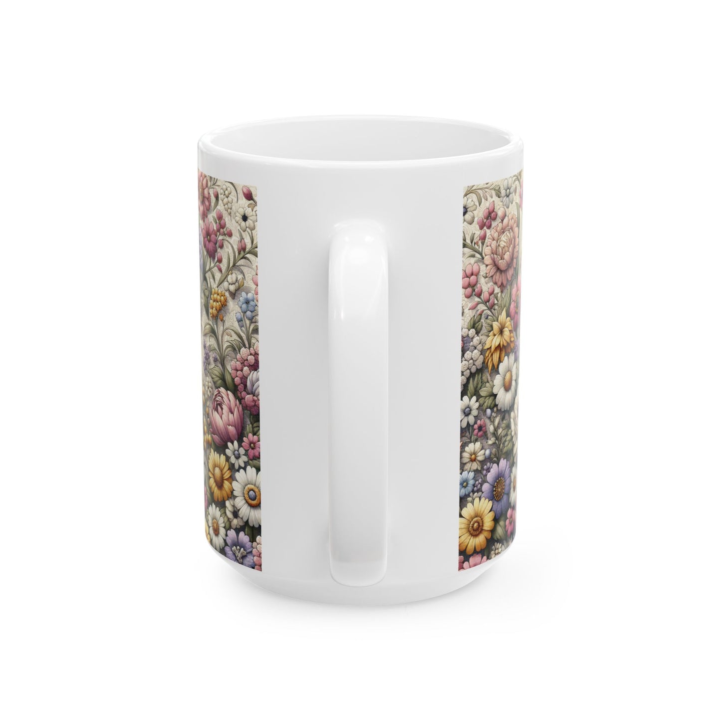 Ceramic Mug - Flower pattern design