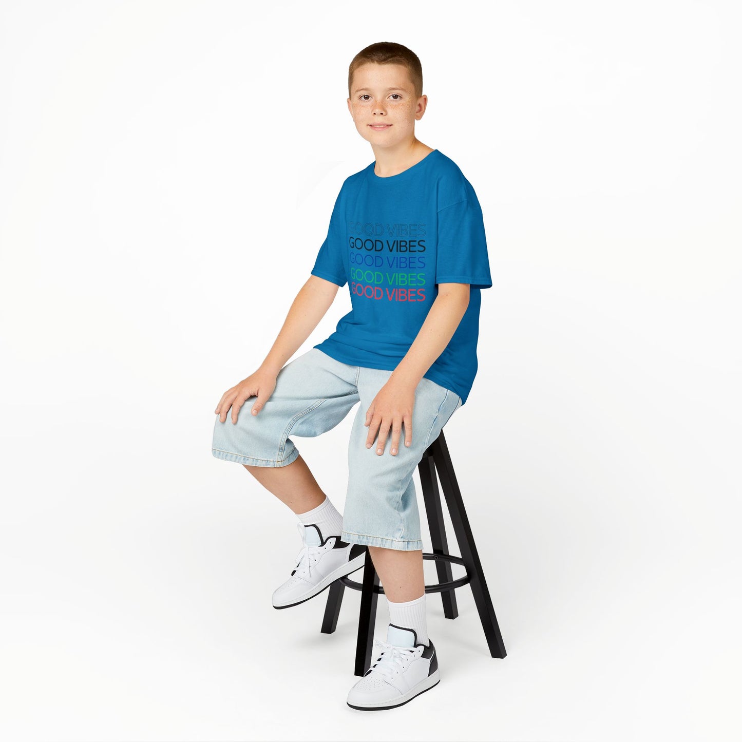 Kids Good Vibes Tee - Fun & Stylish Cotton T-Shirt for Positive Energy