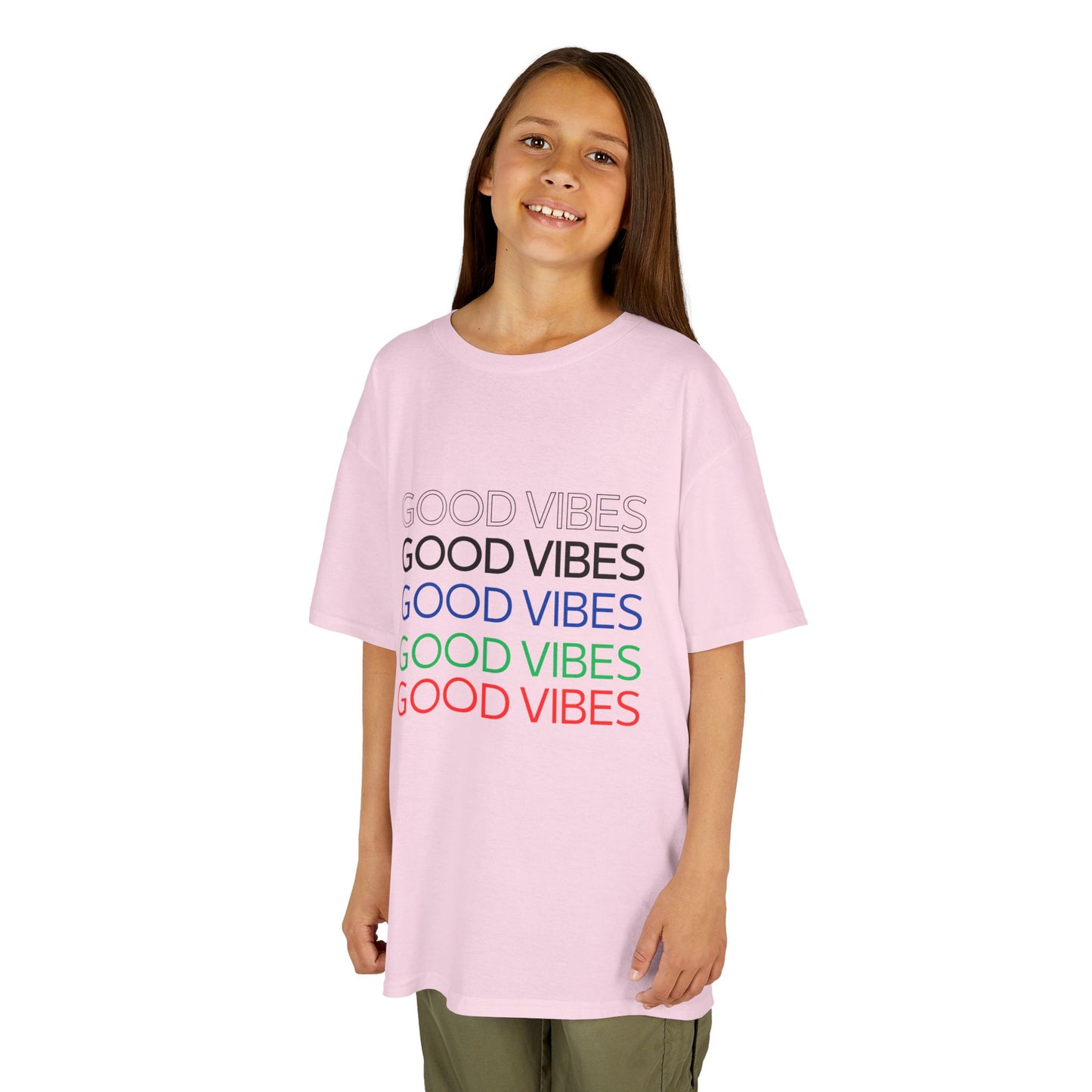 Kids Good Vibes Tee - Fun & Stylish Cotton T-Shirt for Positive Energy
