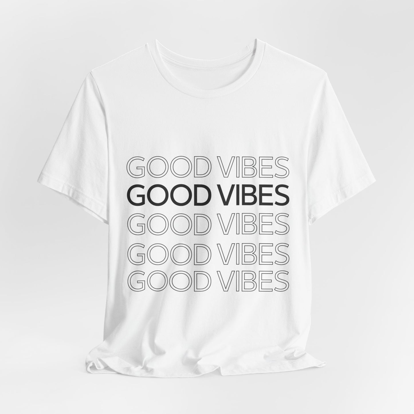 Unisex 'Good Vibes' Jersey Tee - Chill and Positive Atmosphere