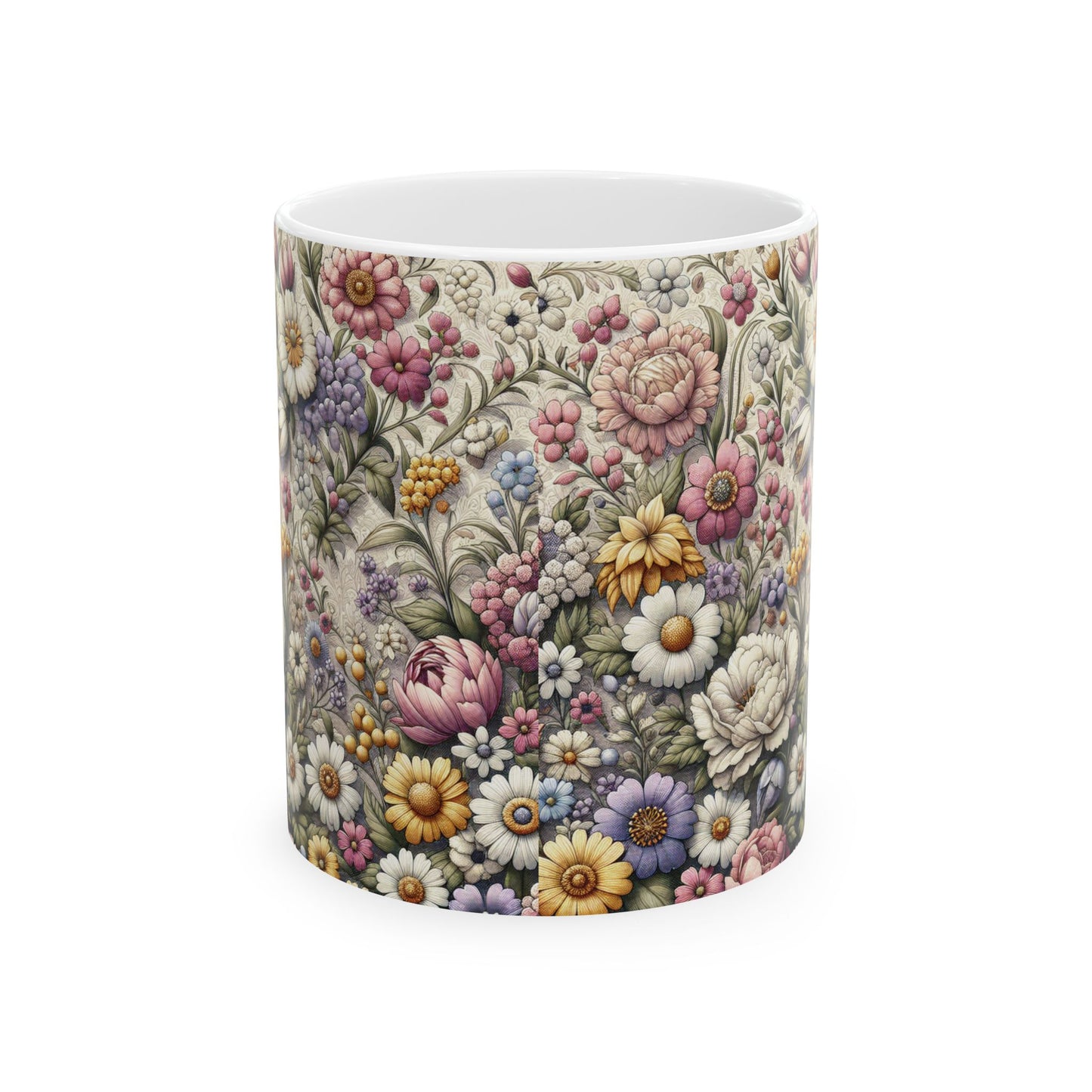 Ceramic Mug - Flower pattern design
