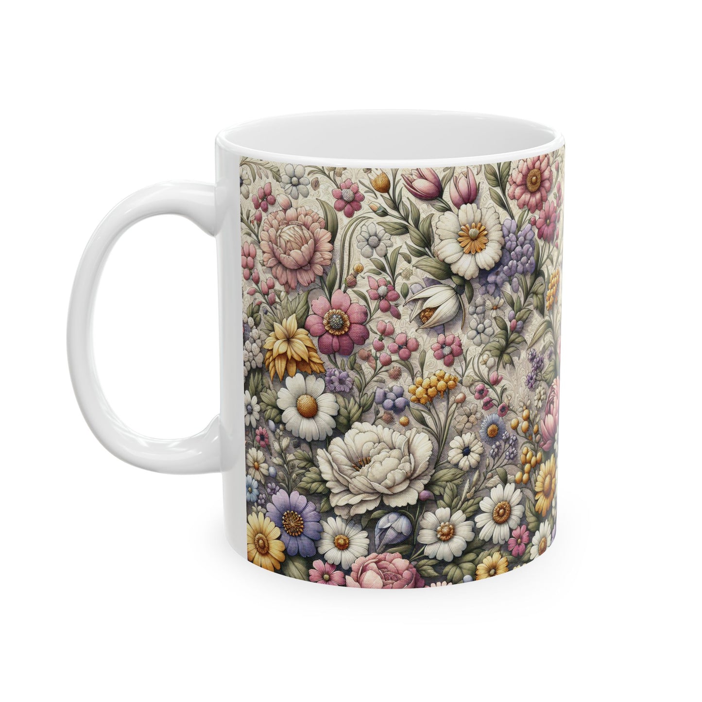 Ceramic Mug - Flower pattern design