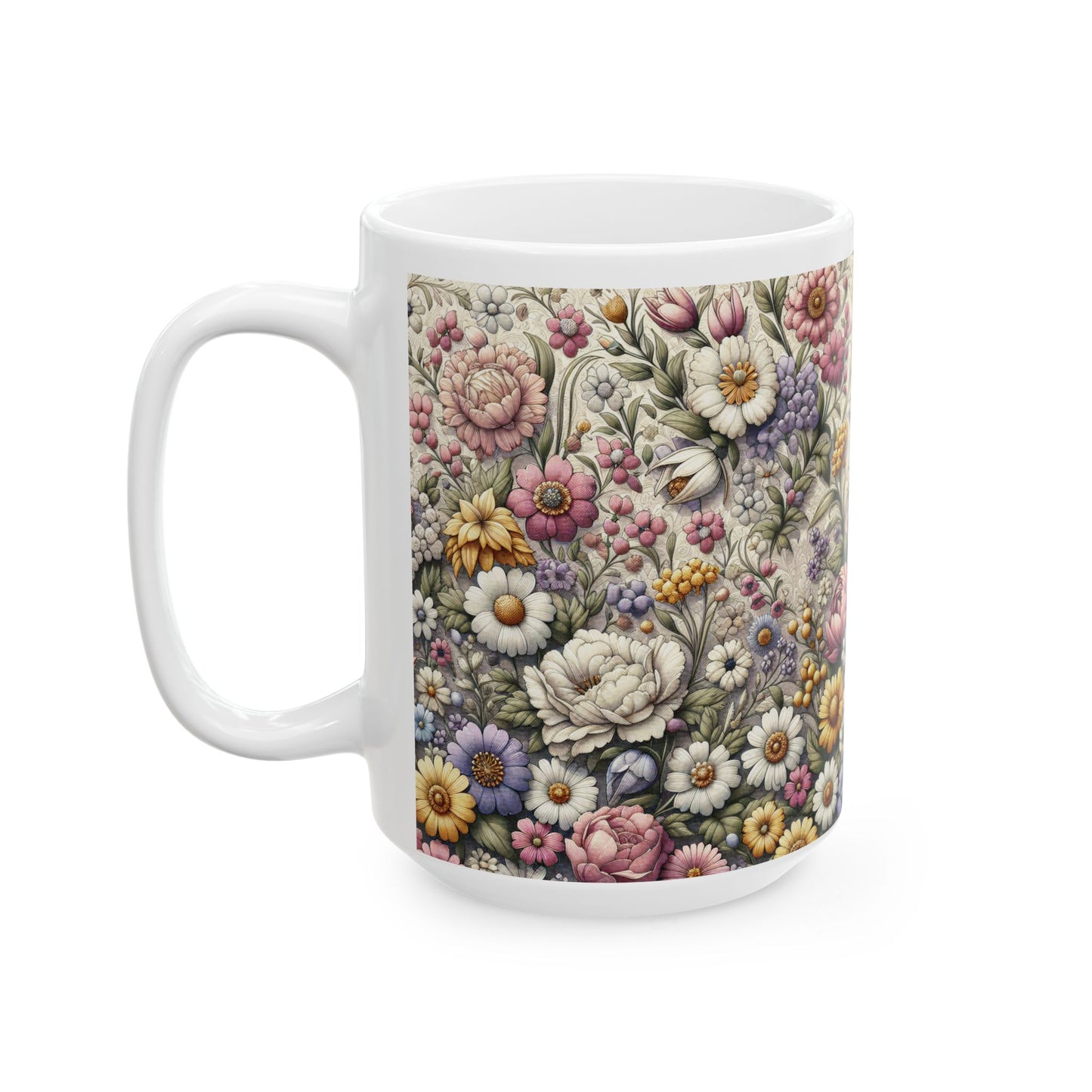 Ceramic Mug - Flower pattern design