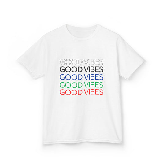 Kids Good Vibes Tee - Fun & Stylish Cotton T-Shirt for Positive Energy