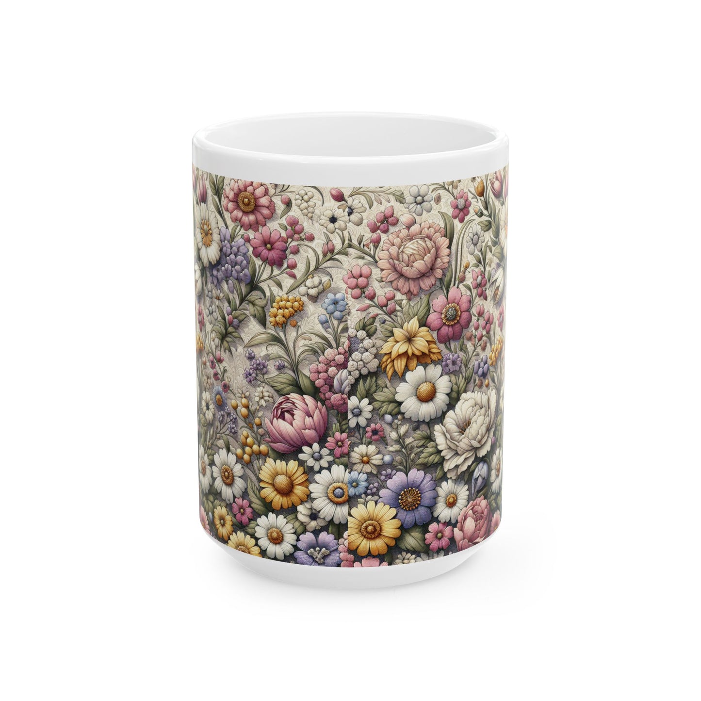 Ceramic Mug - Flower pattern design
